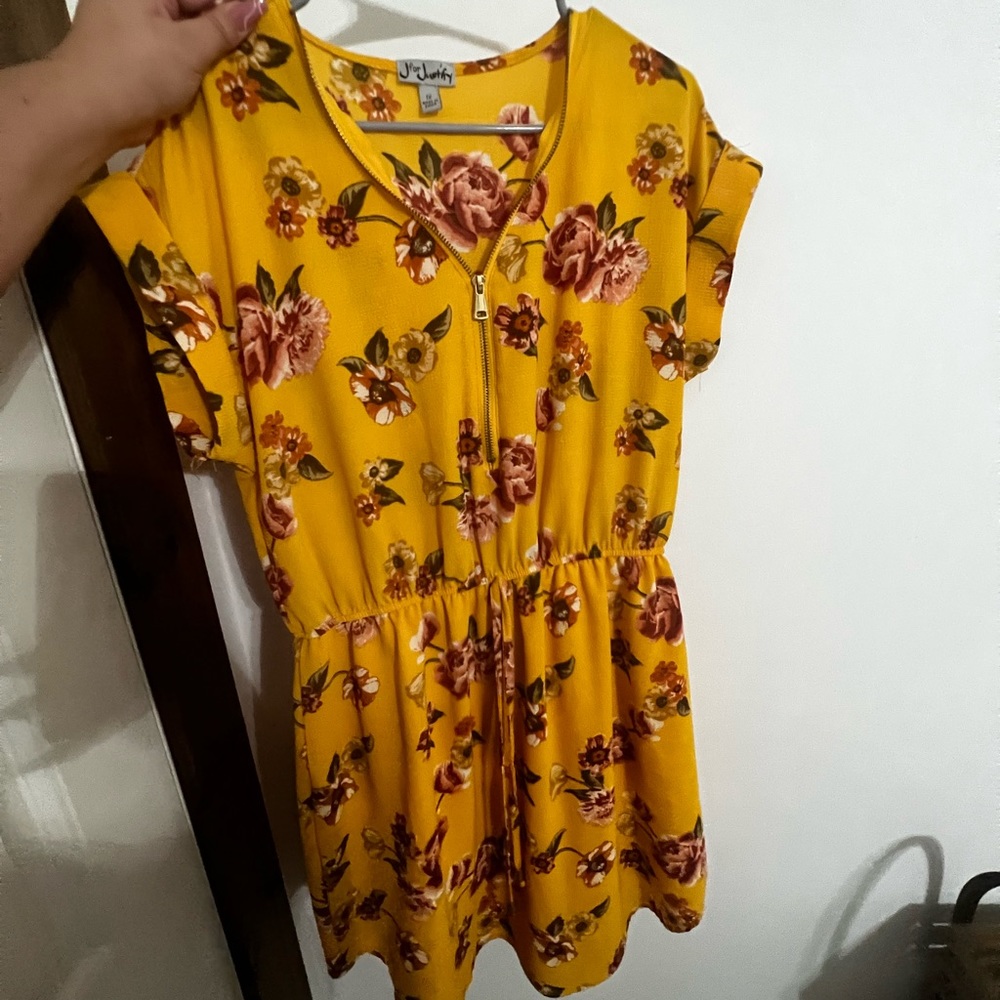 Yellow floral dress